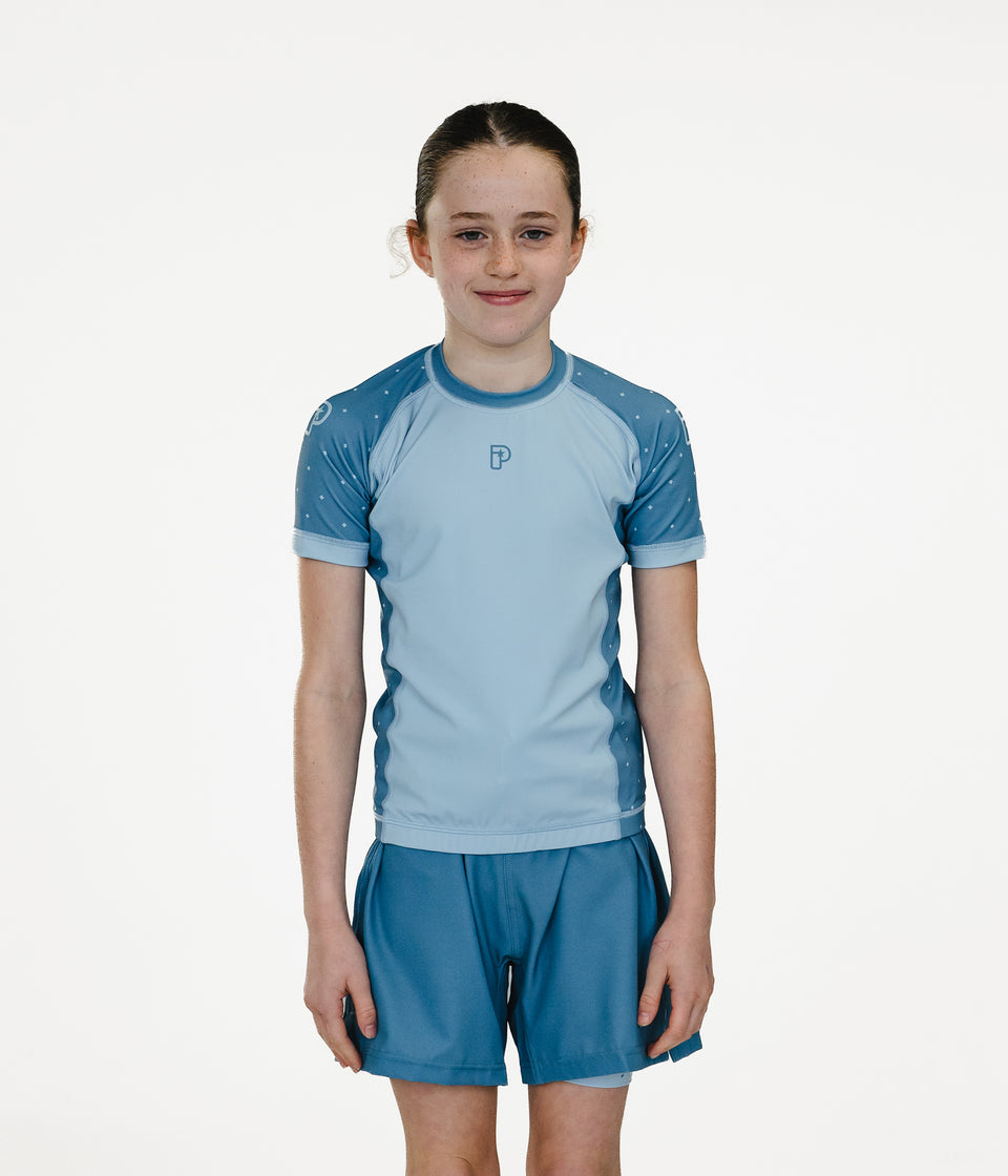 Kids Academy + Baby Blue Rashguard Rashguard