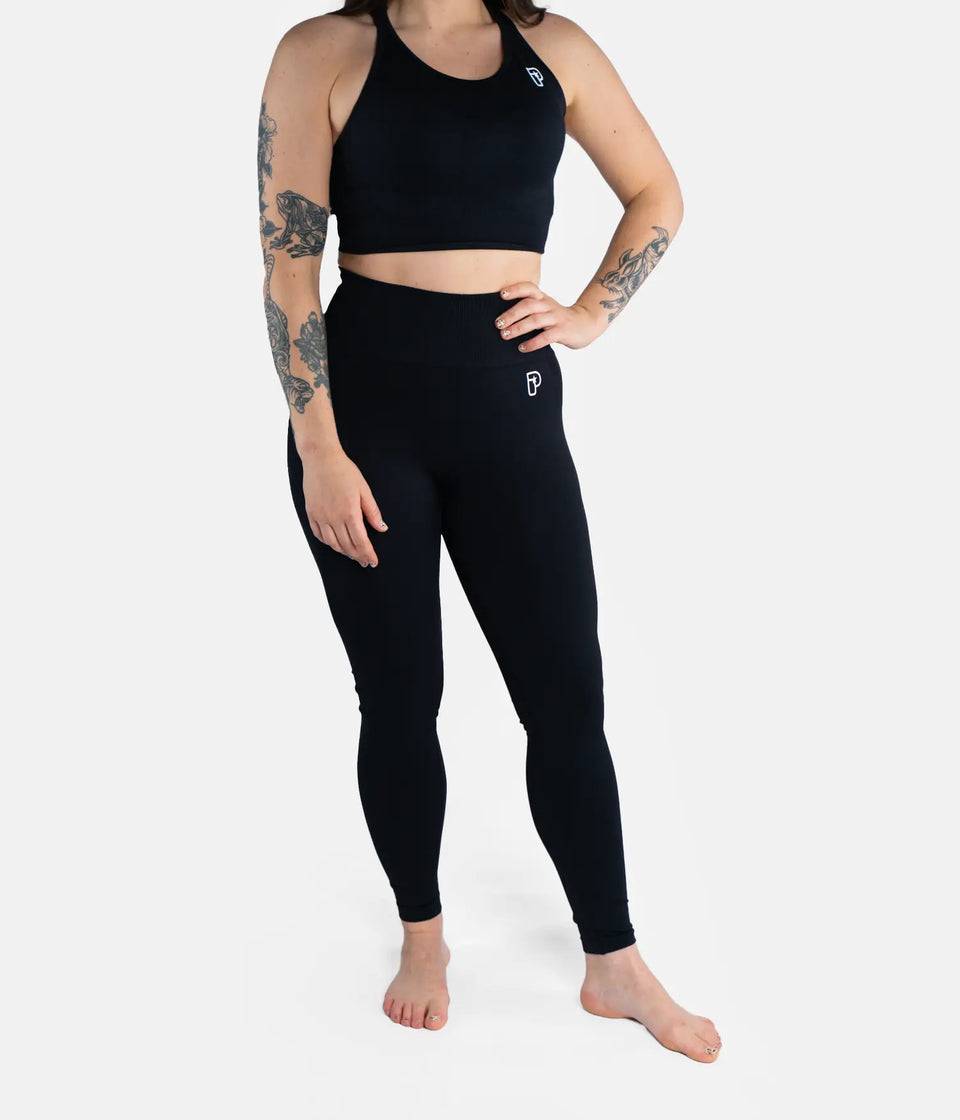 Women's Pro Seamless Grappling Leggings - Black Legging XS
