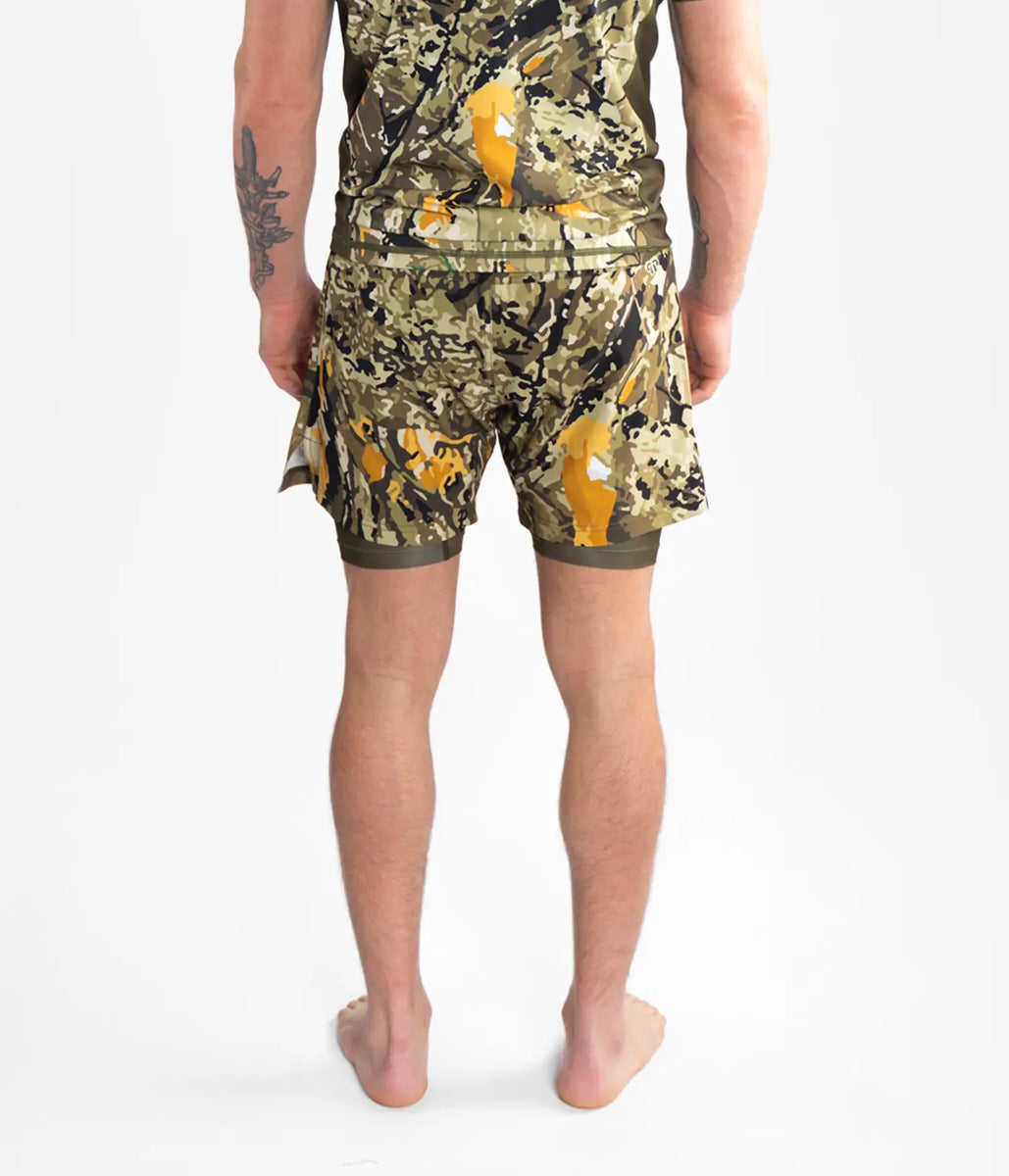 Woodland Camo Hybrid Shorts | Progress Jiu Jitsu – Progress Jiu
