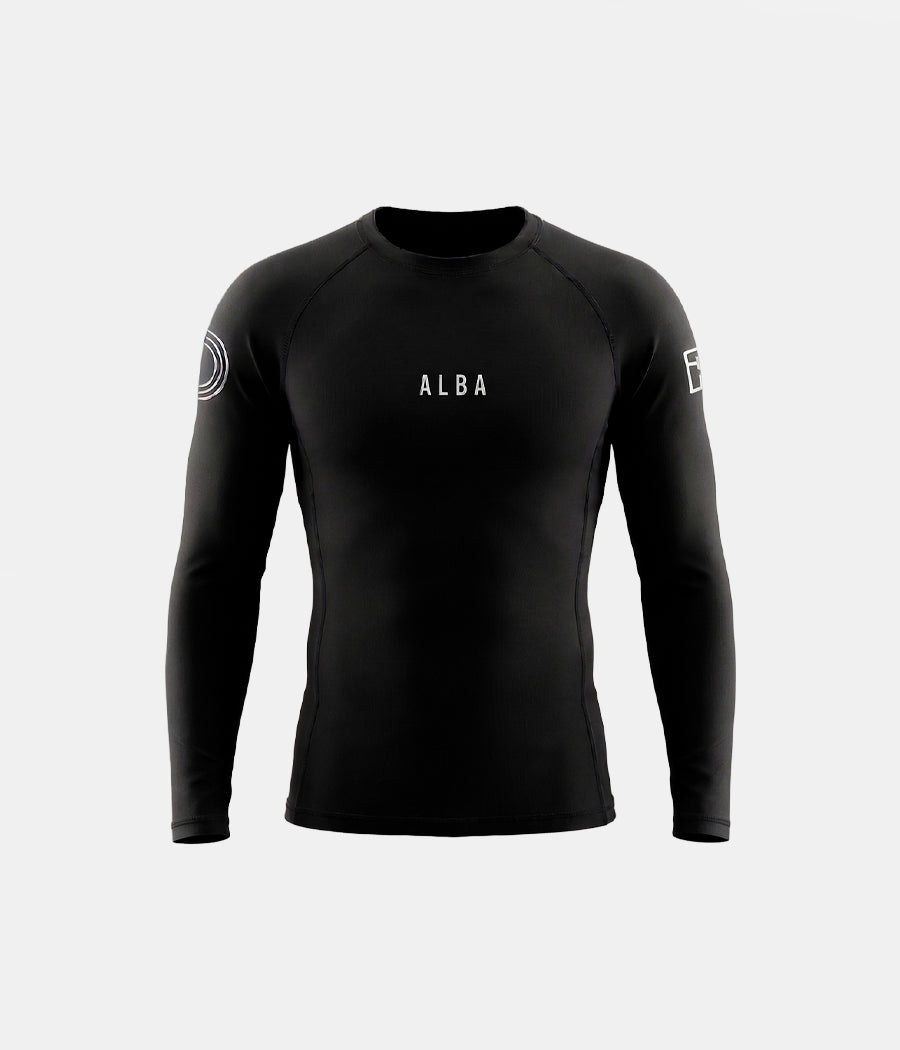 A L B A Kids Club Longsleeve Rashguard - Black Rashguard XS