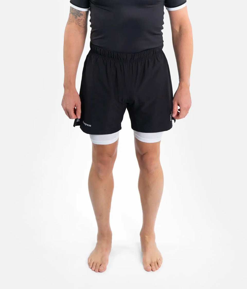 Academy + Hybrid Shorts - Black/White Shorts XS