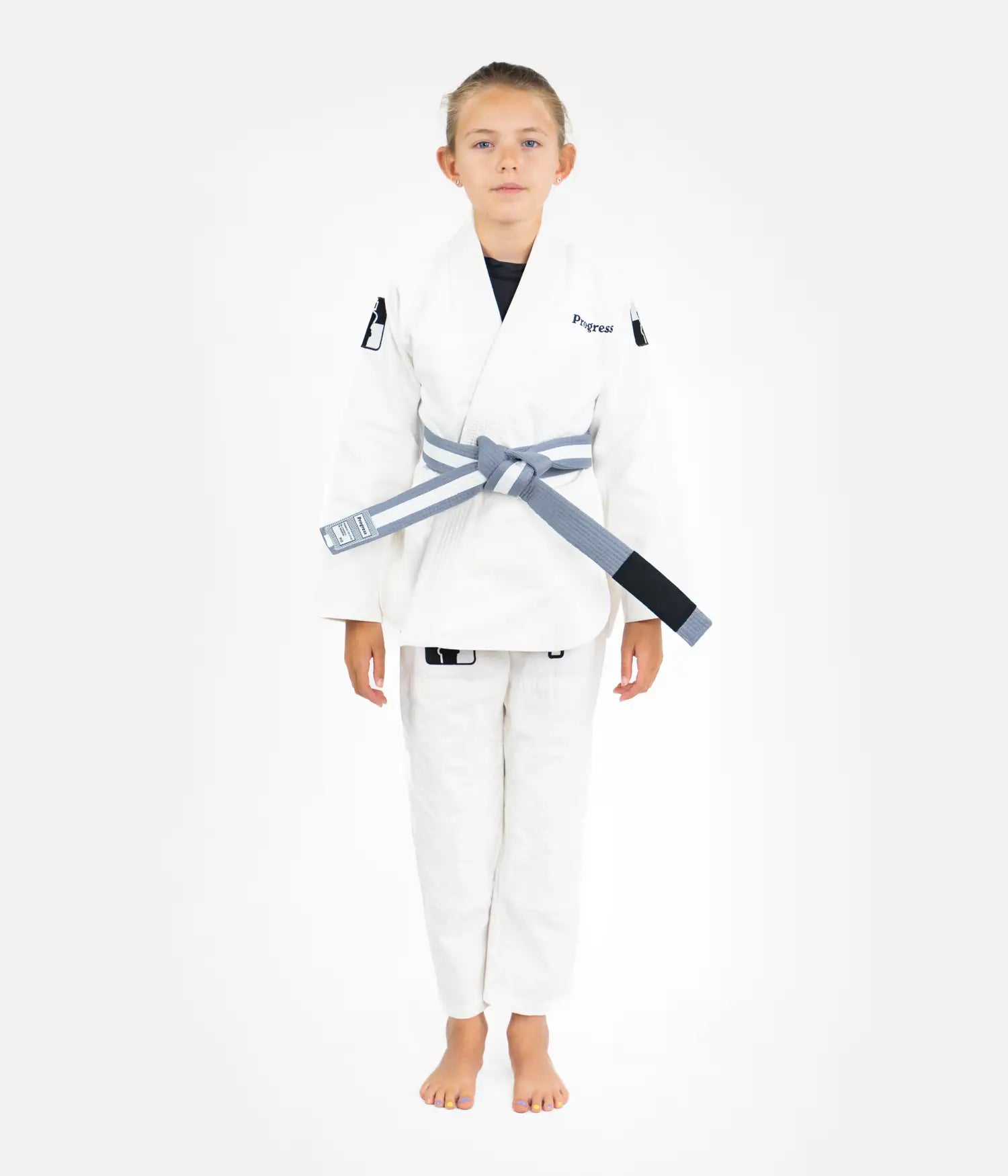Kids Checkmat Official Gi - White Kimono