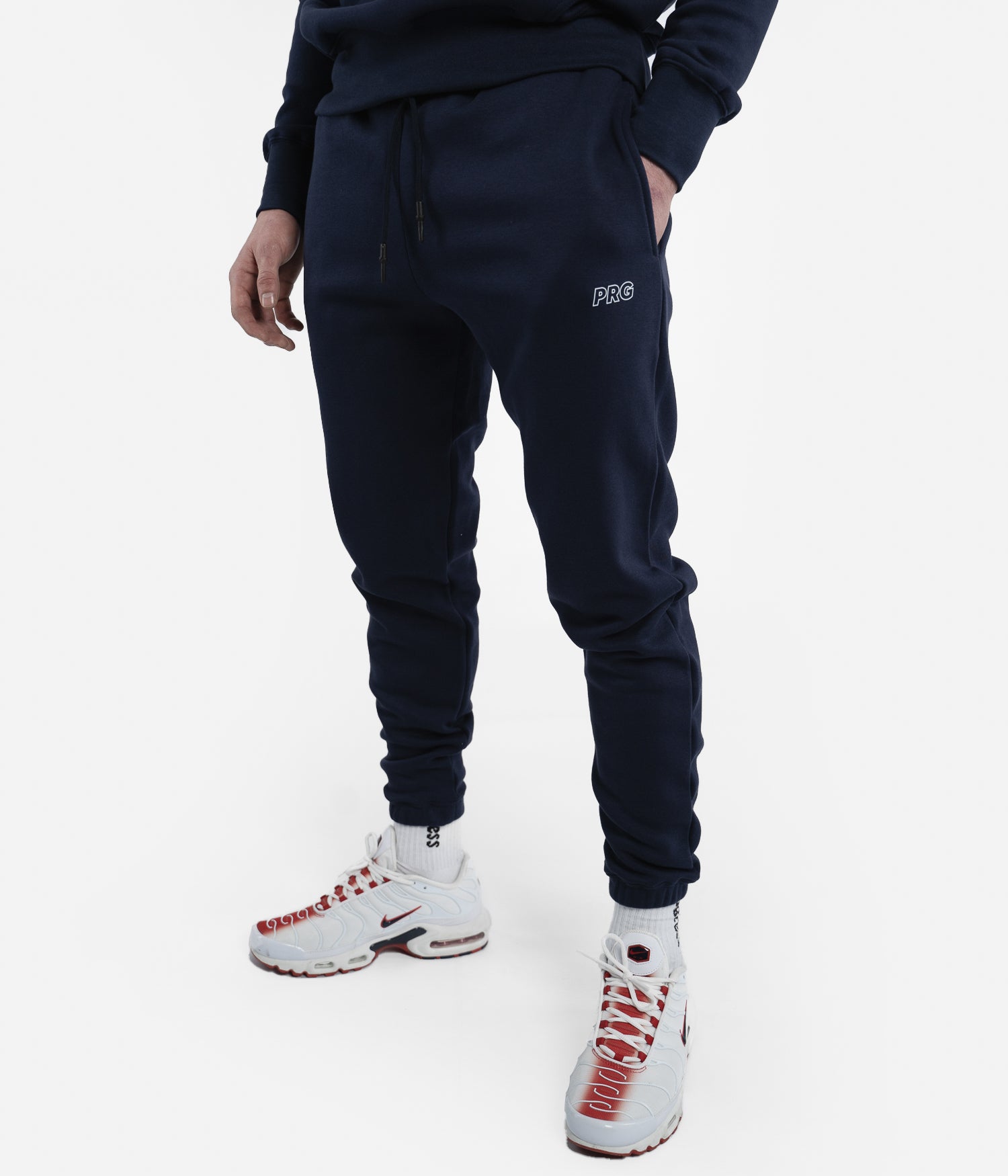 Navy joggers sale