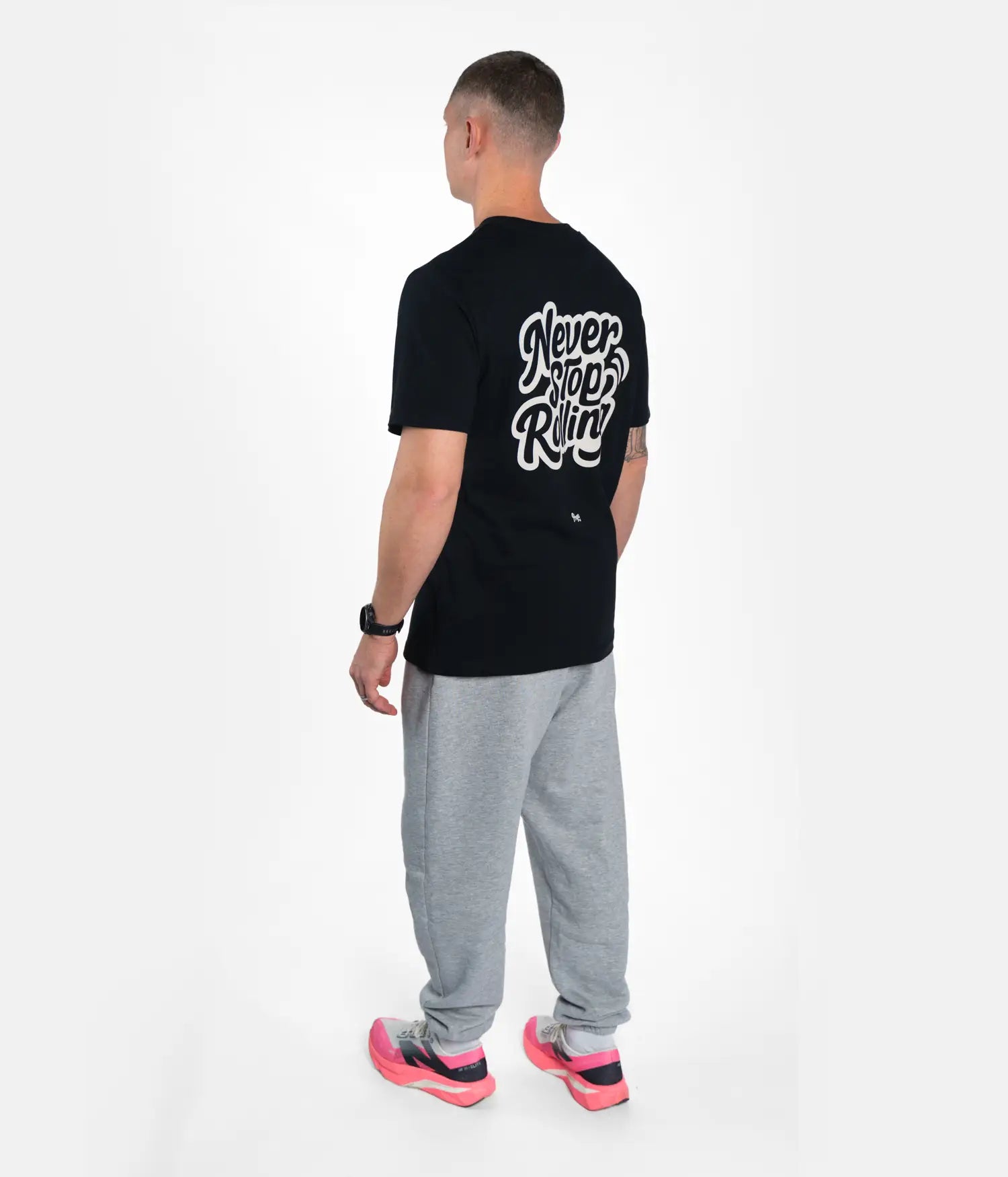 Never Stop Rolling Tee - Black T-Shirt