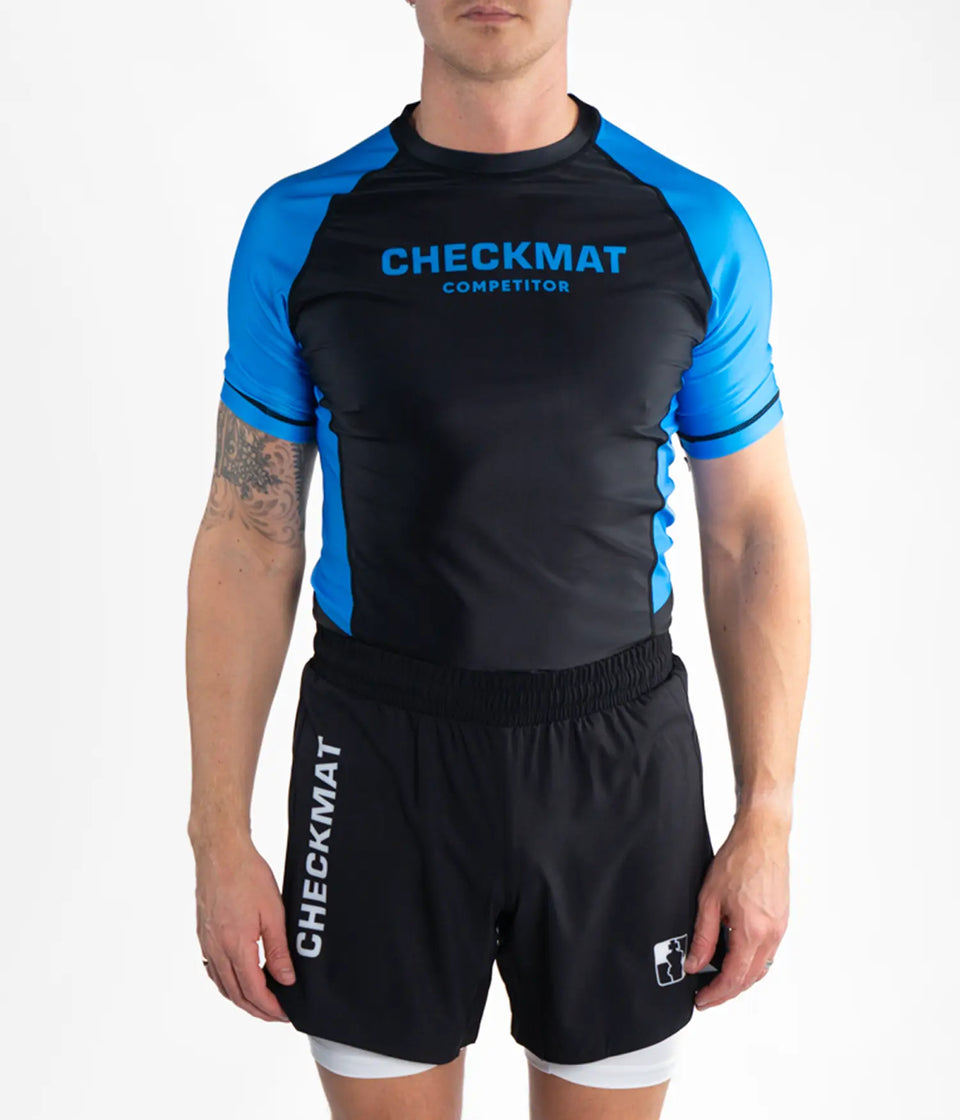 Checkmat Ranked Rashguard - Blue Rashguard XS