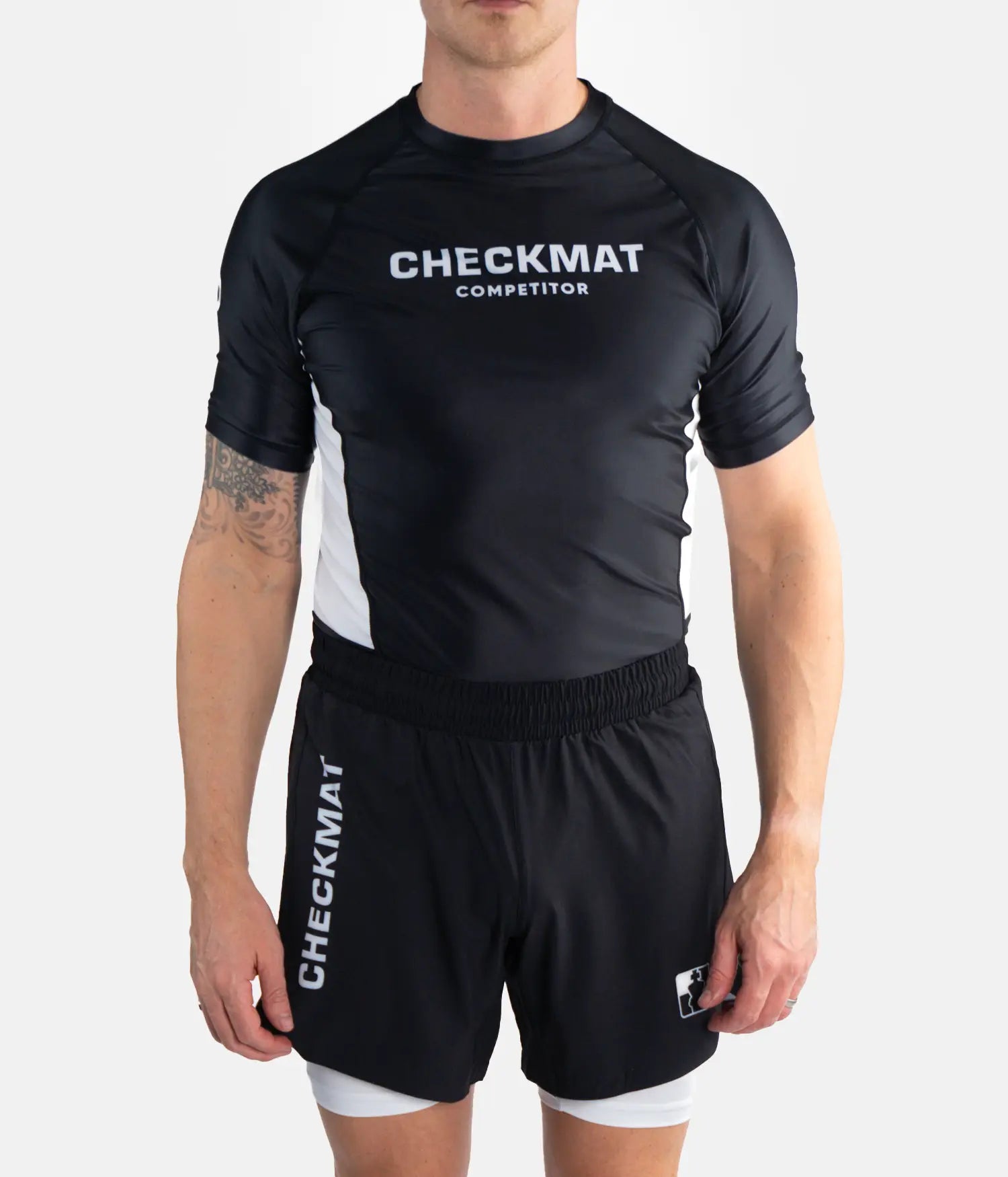Checkmat Ranked Rashguard - White/Black Rashguard