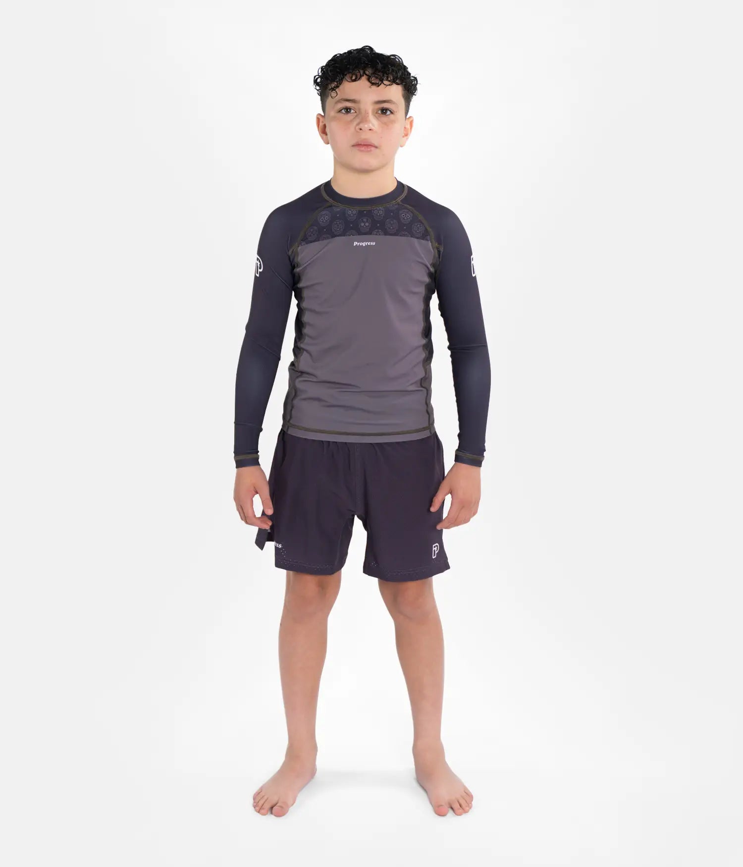 Kids Calavera Rashguard Longsleeve - Brown Rashguard