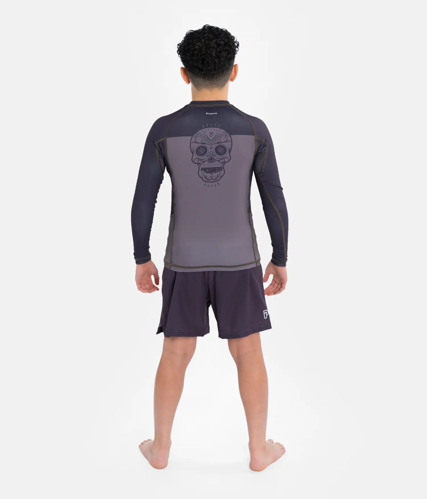 Kids Calavera Rashguard Longsleeve - Brown Rashguard