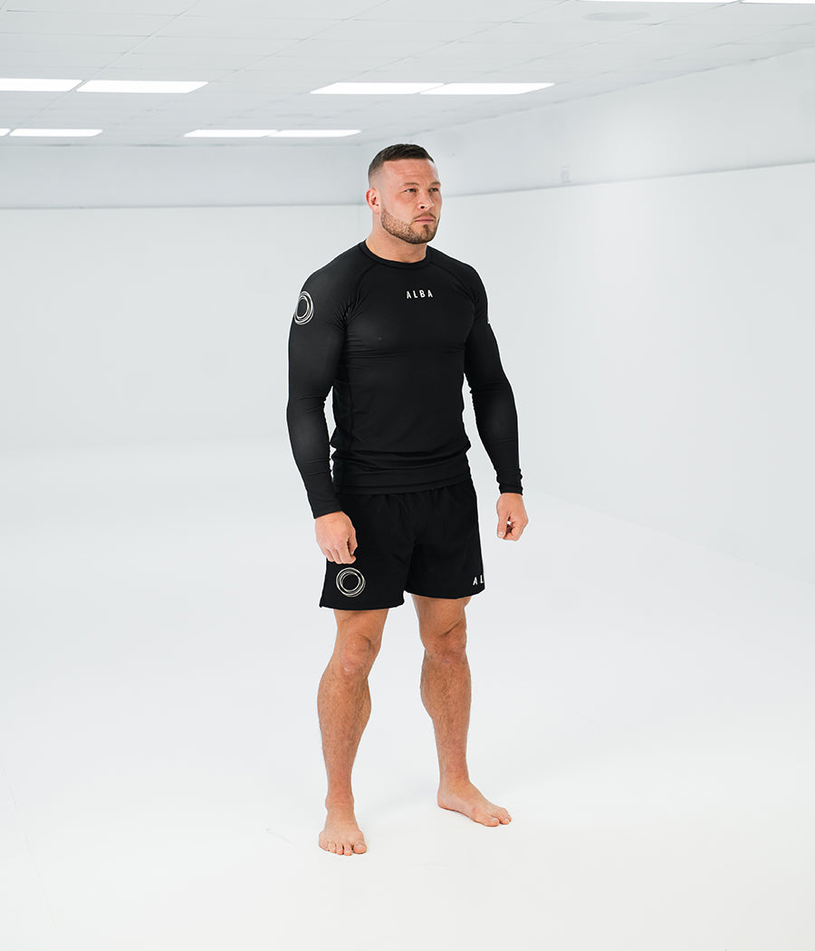 A L B A Club Longsleeve Rashguard - Black Rashguard XS