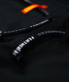 A close up image of the black Ladies Featherlight Lightweight Competition pants lace