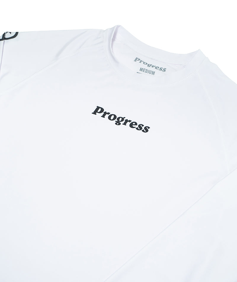 Academy BJJ Rashguard Longsleeve White - Progress Jiu Jitsu – Progress ...