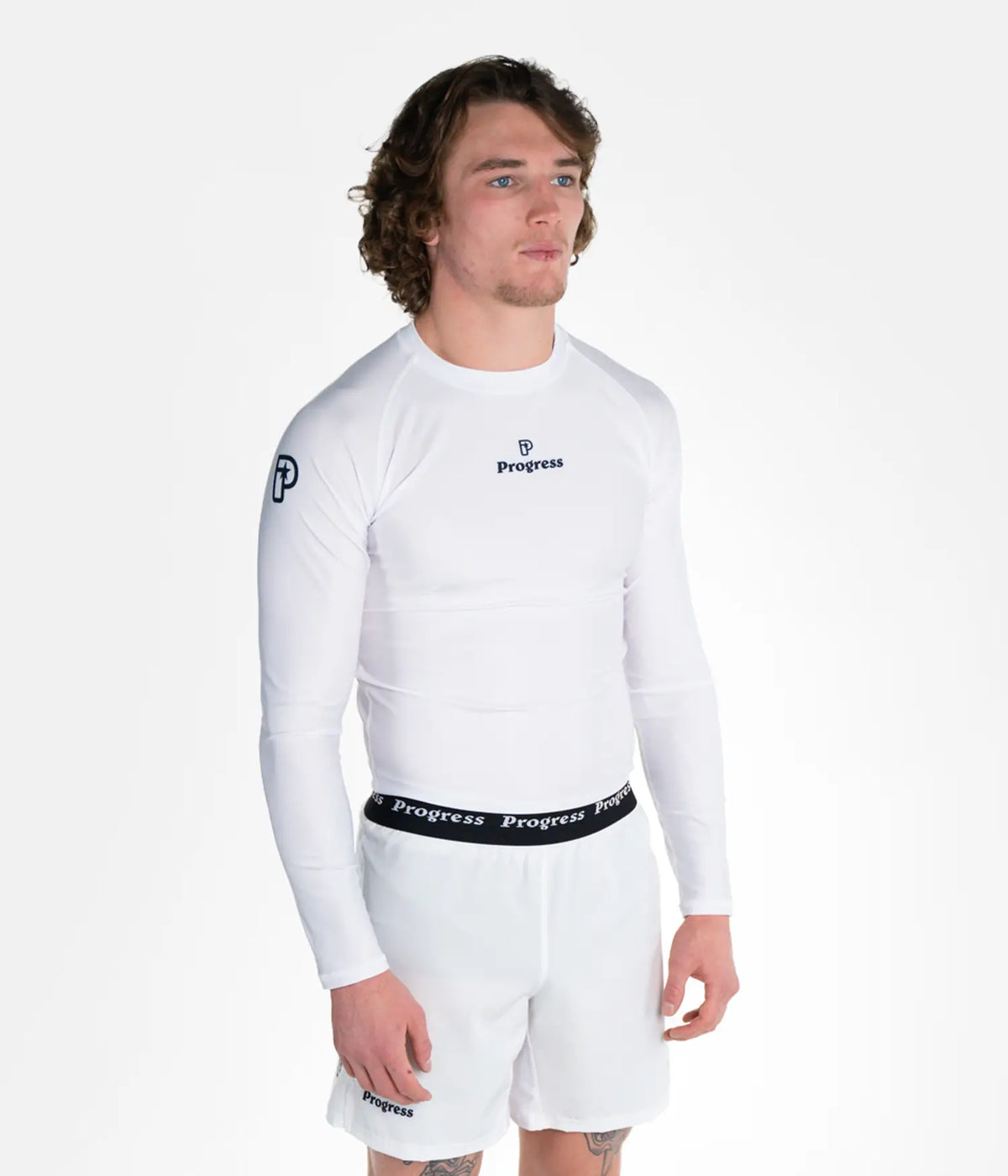 Academy Rashguard Longsleeve - White Rashguard XS