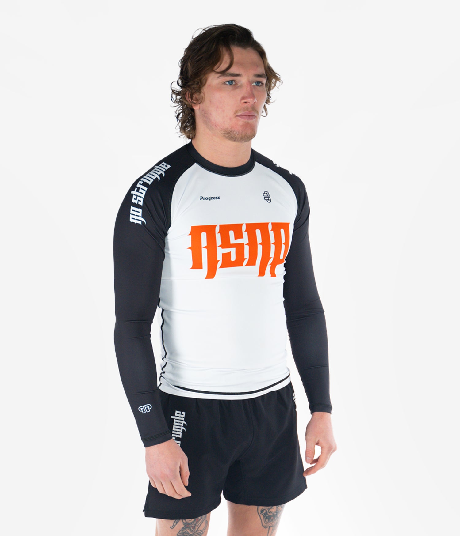 NSNP Metal Longsleeve Rashguard White | Progress Jiu Jitsu