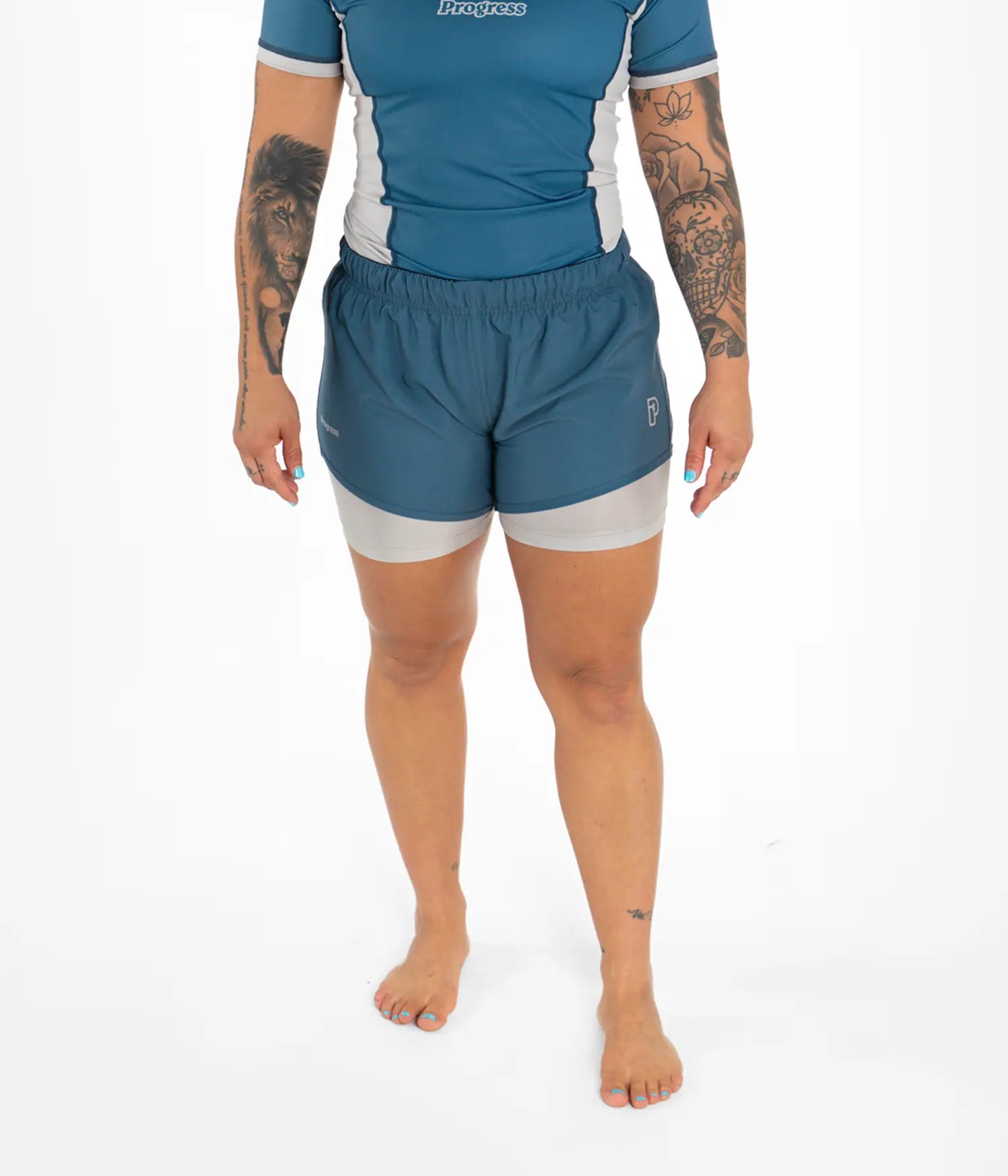Women's Academy + Hybrid Shorts - Moonlight Blue Shorts