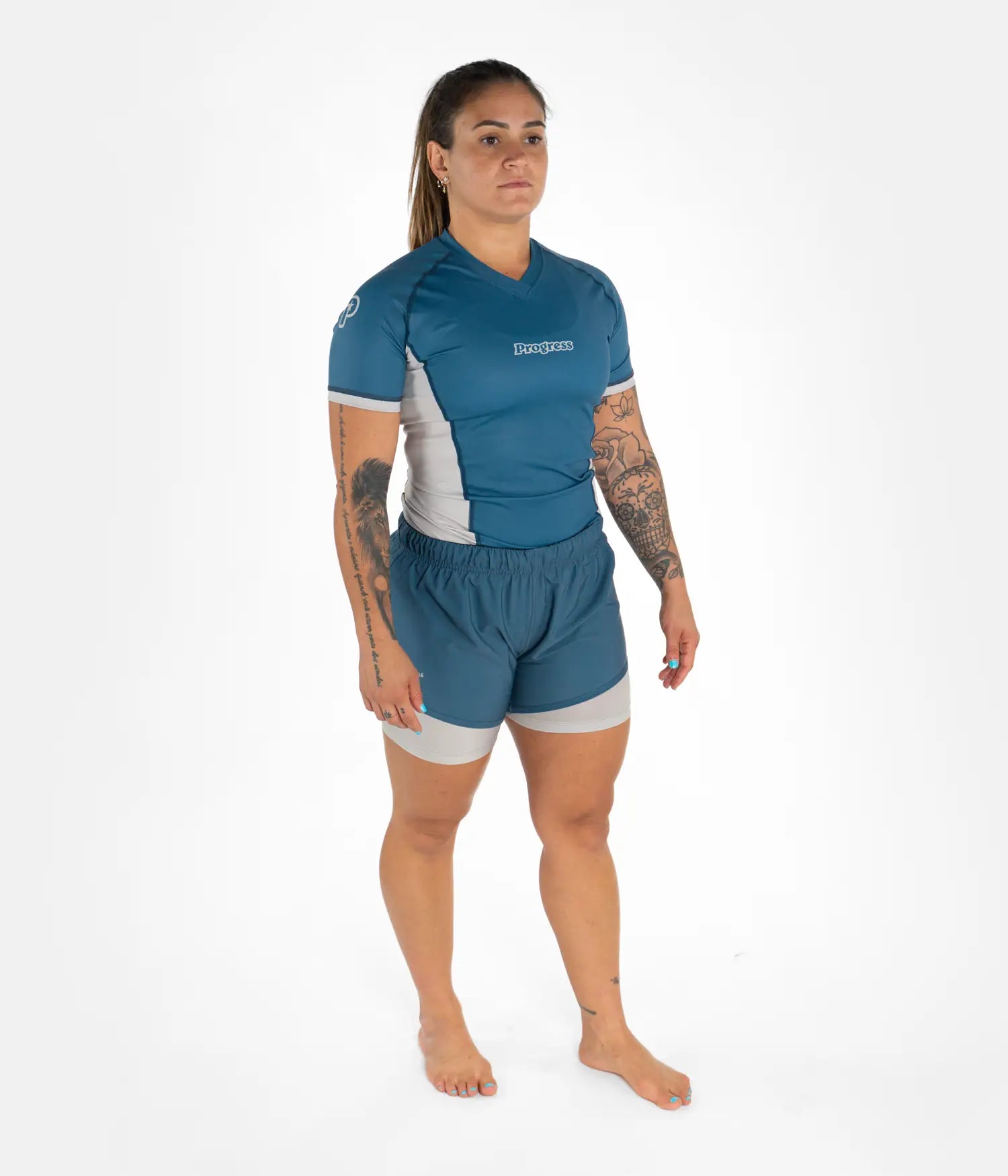 Women's Academy + Hybrid Shorts - Moonlight Blue Shorts