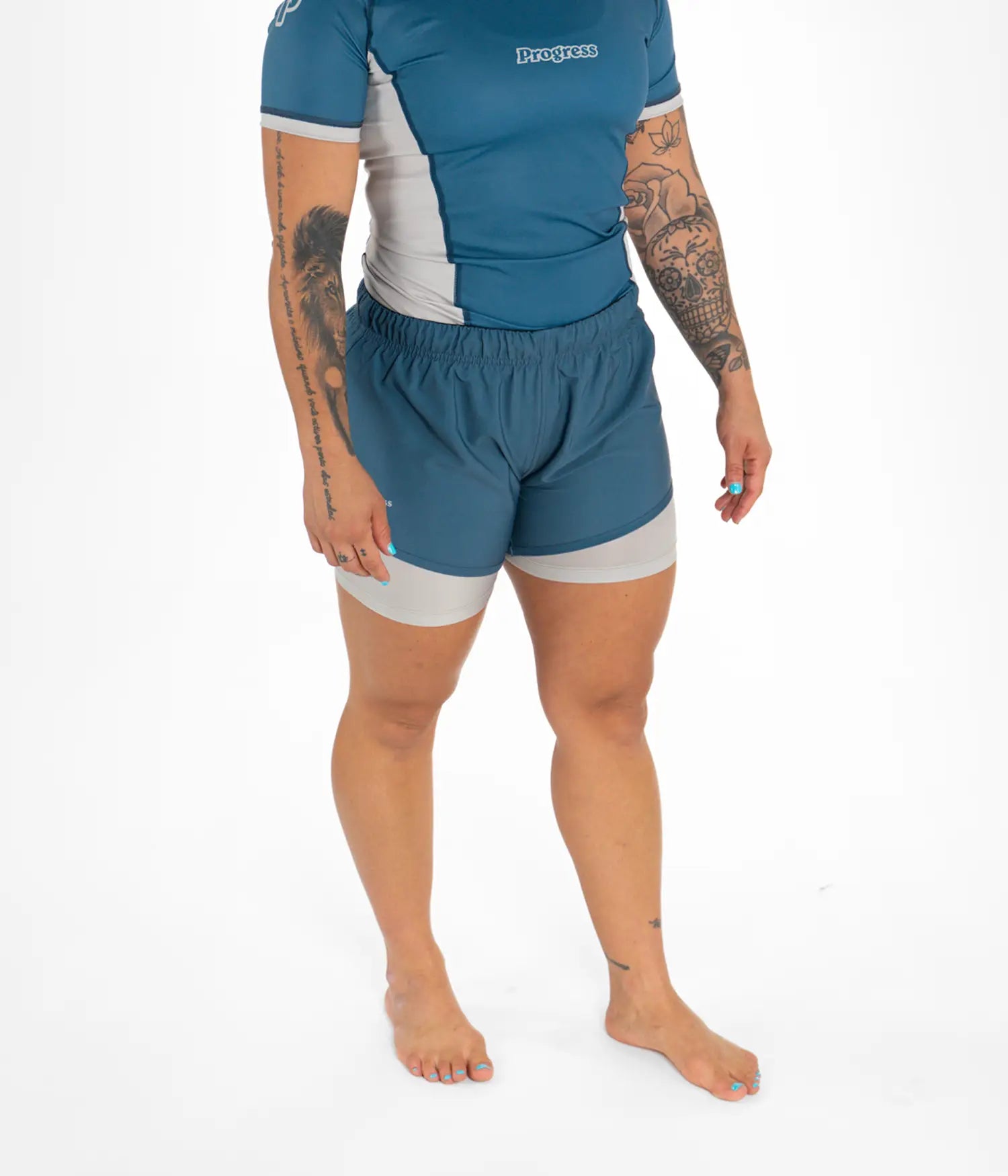 Women's Academy + Hybrid Shorts - Moonlight Blue Shorts