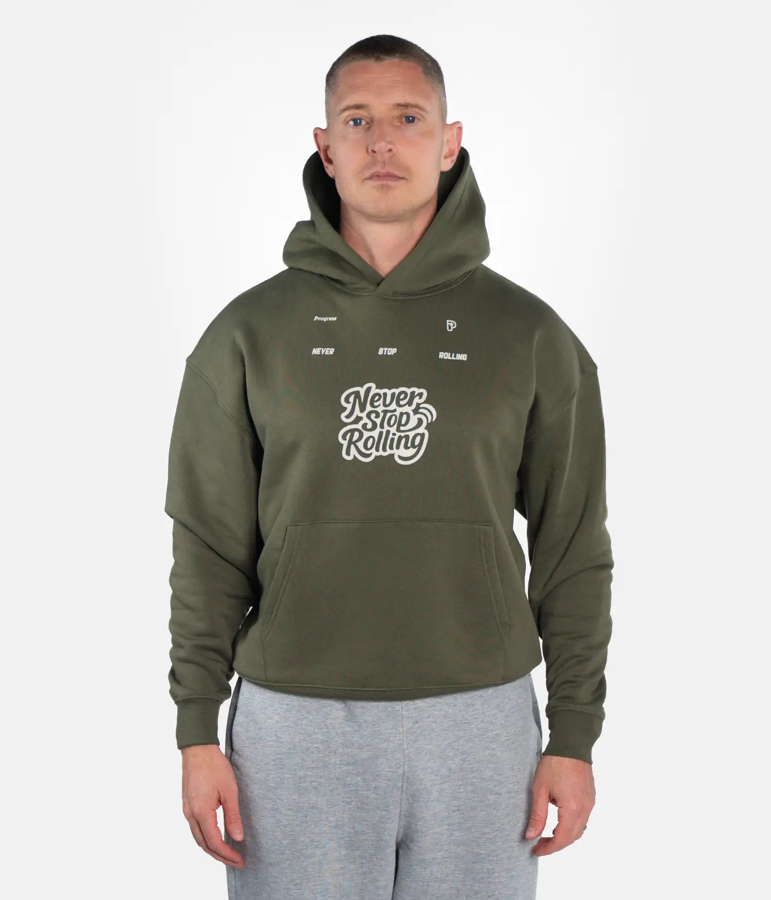 Never Stop Rolling Hoodie - Khaki Hoodie