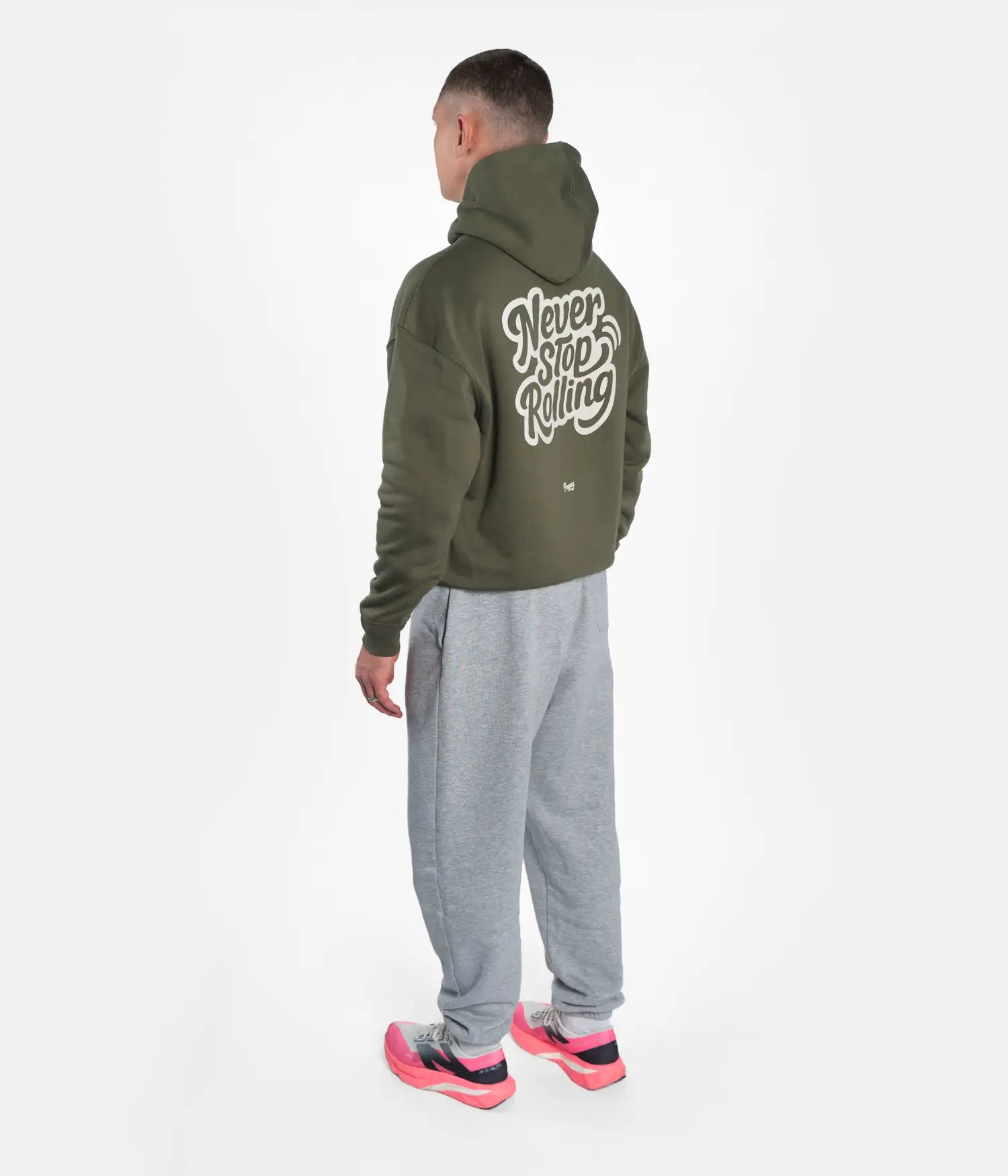 Never Stop Rolling Hoodie - Khaki Hoodie
