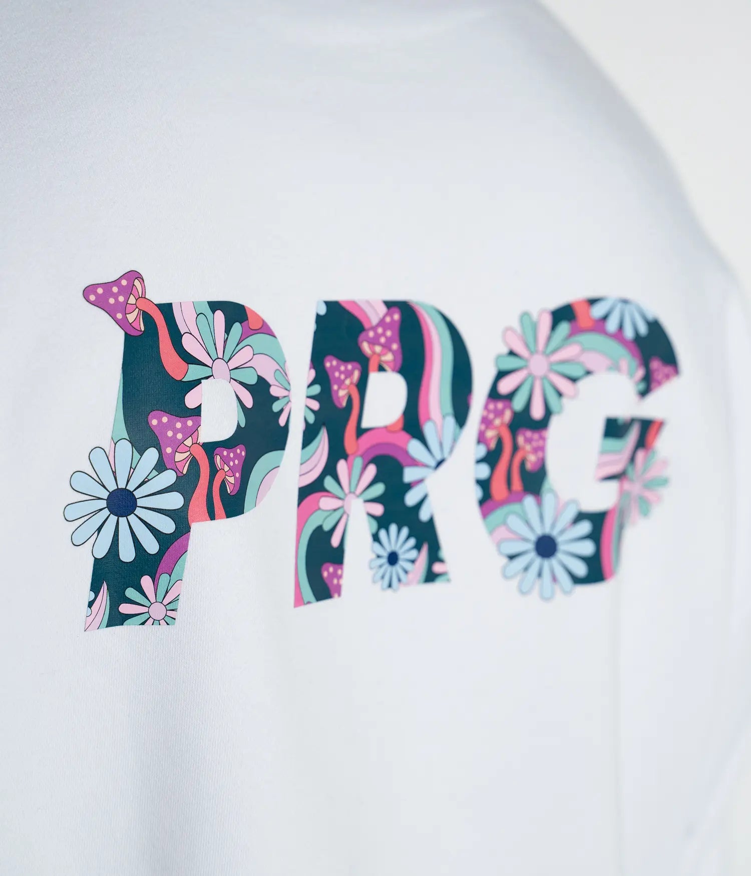 PRG Psychedelic Oversized Crewneck - White Crew