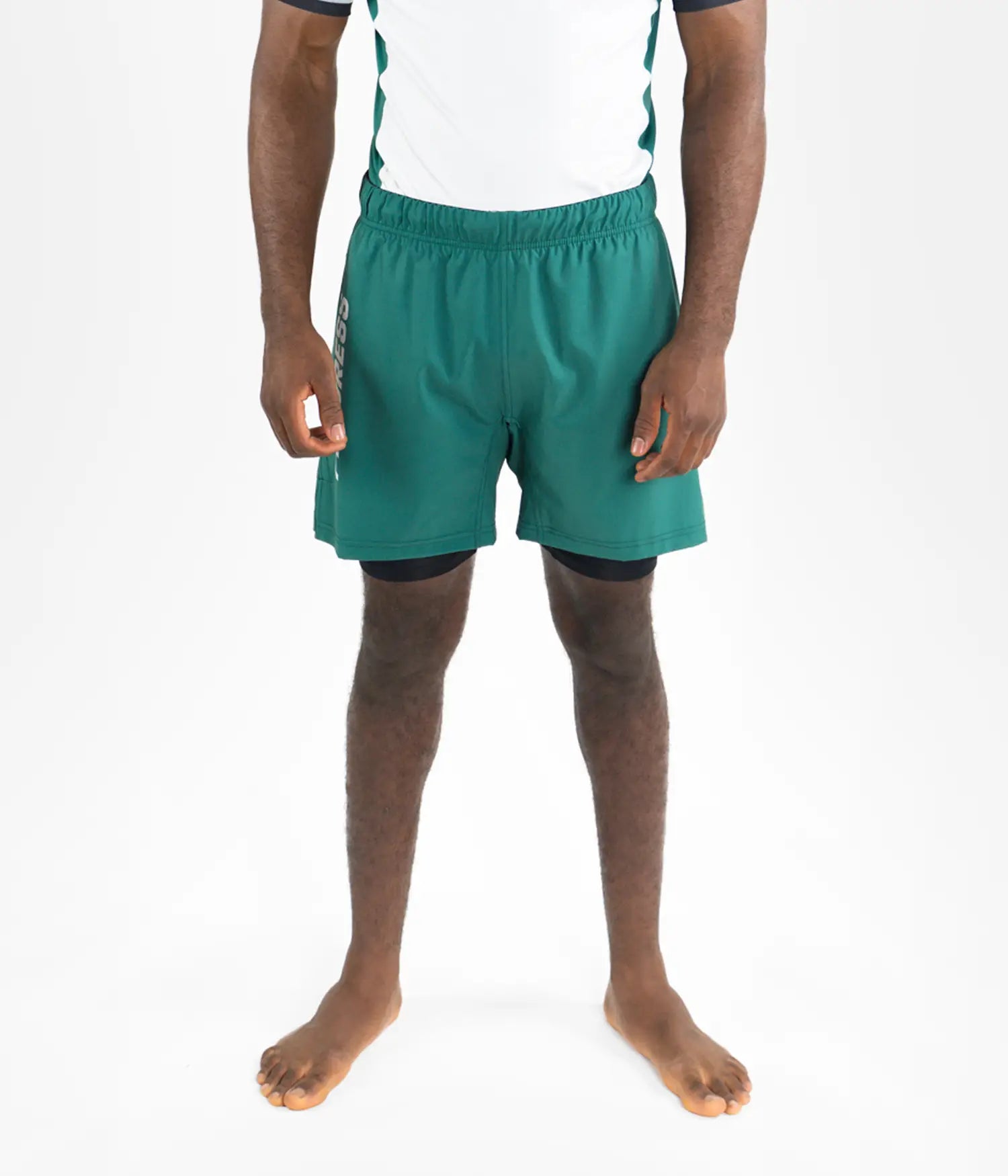 Profile Hybrid Shorts - White & Green Shorts
