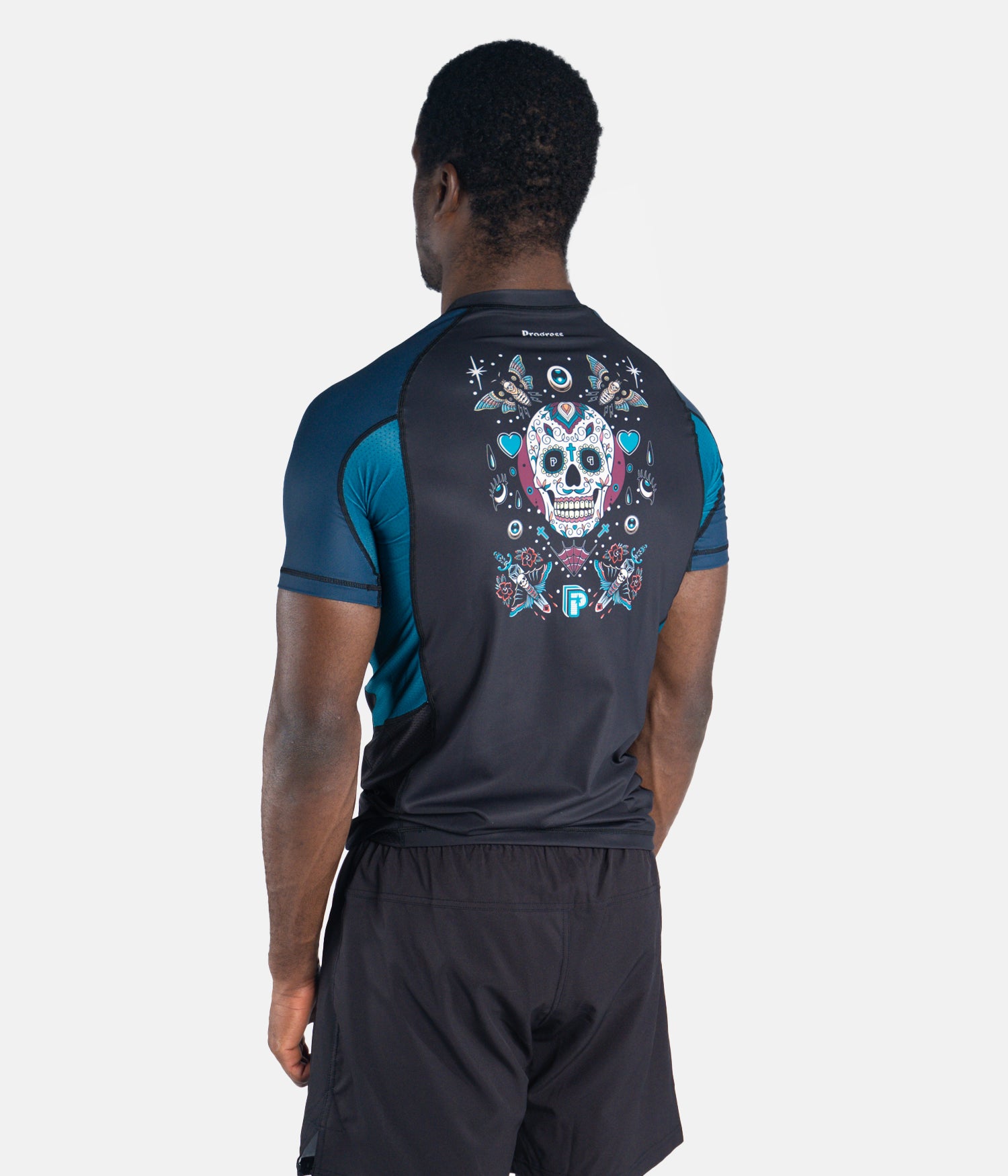 Sugar Skull Rashguard - Blue