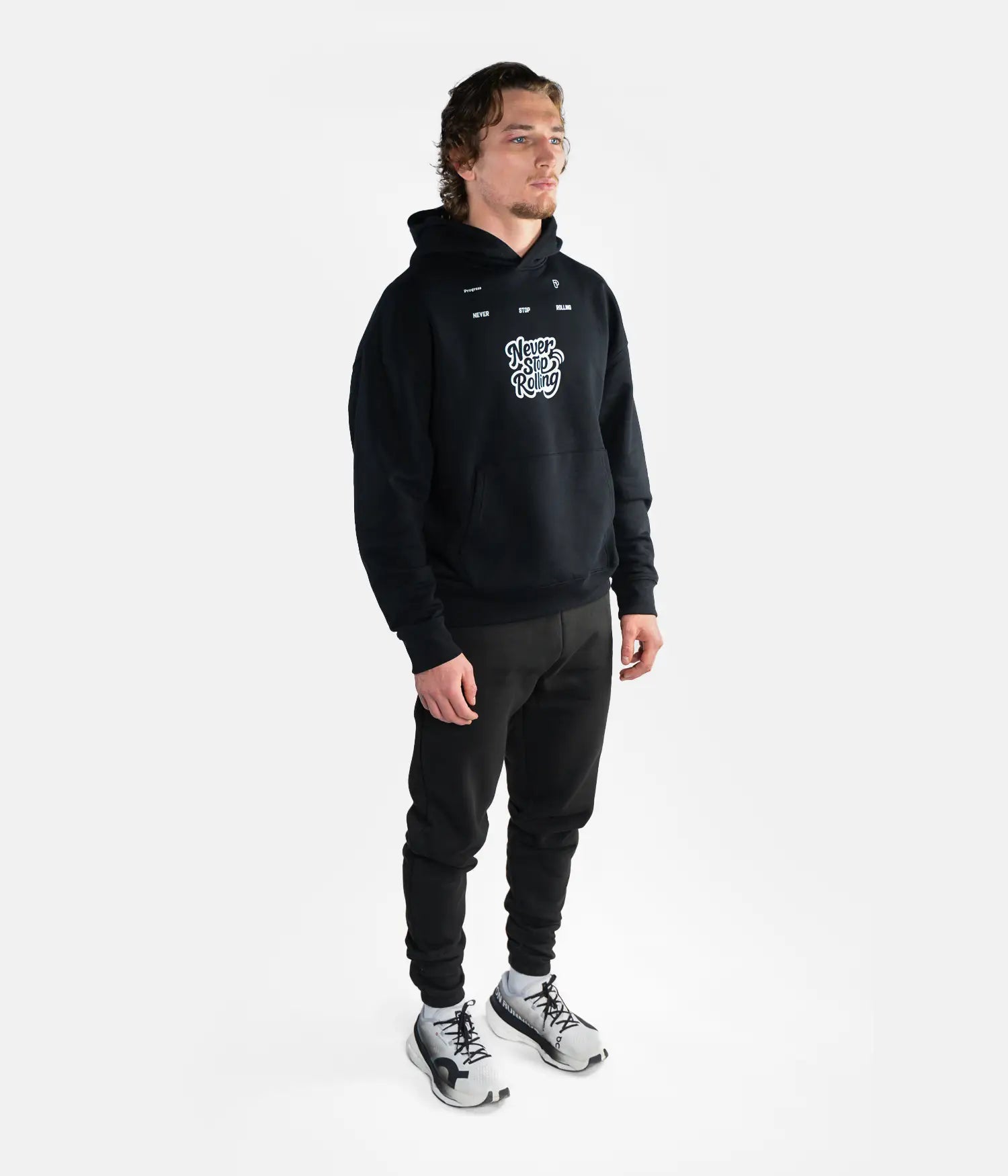 Never Stop Rolling Hoodie - Black Hoodie