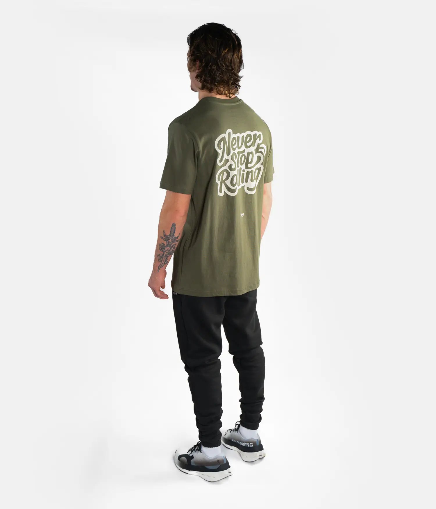 Never Stop Rolling Tee - Khaki T-Shirt