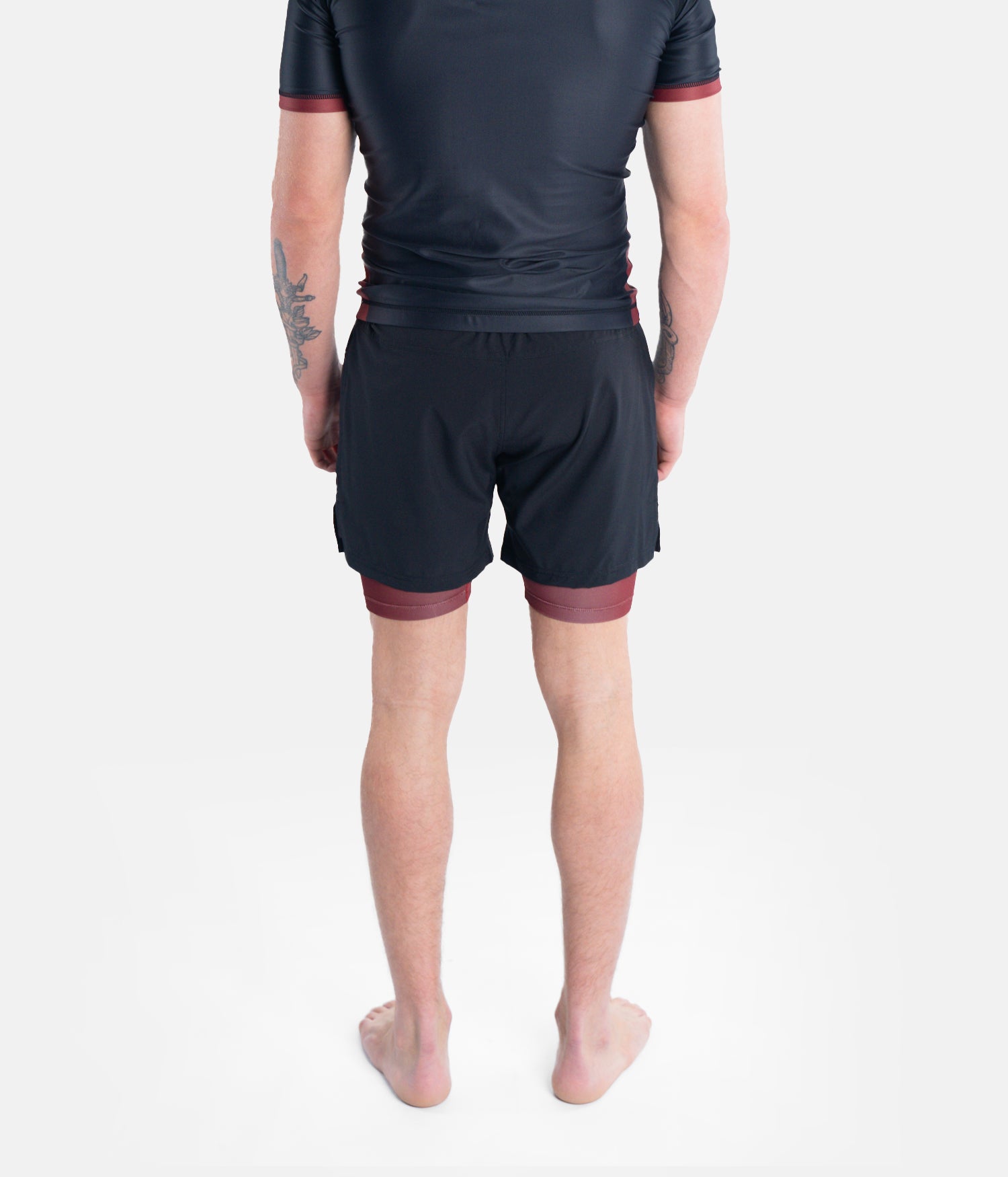 Academy + Black & Maroon Hybrid Shorts