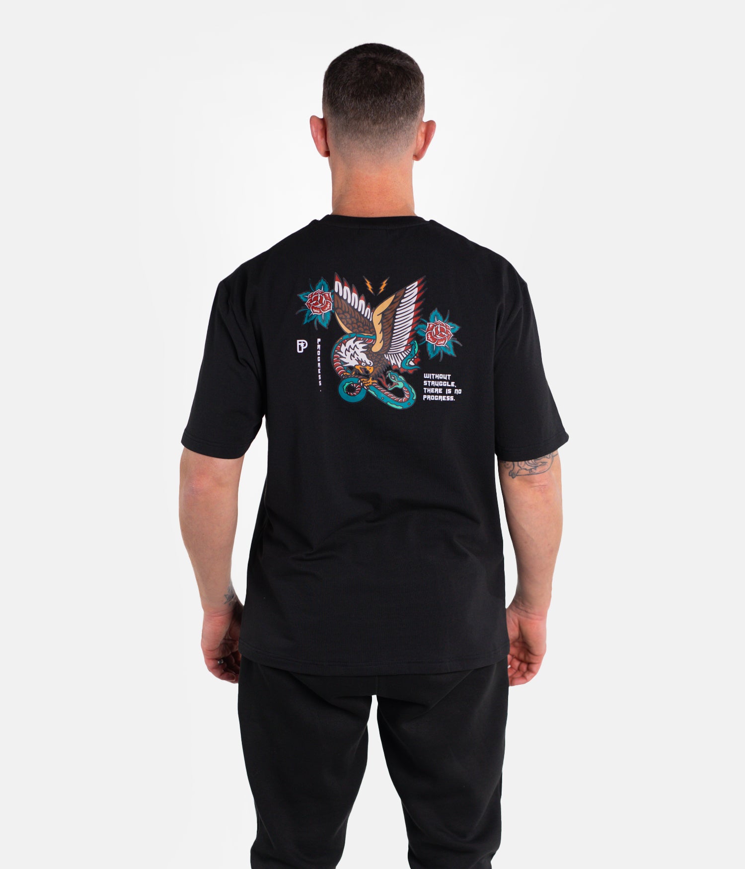 Eagle Oversized Tee - Black