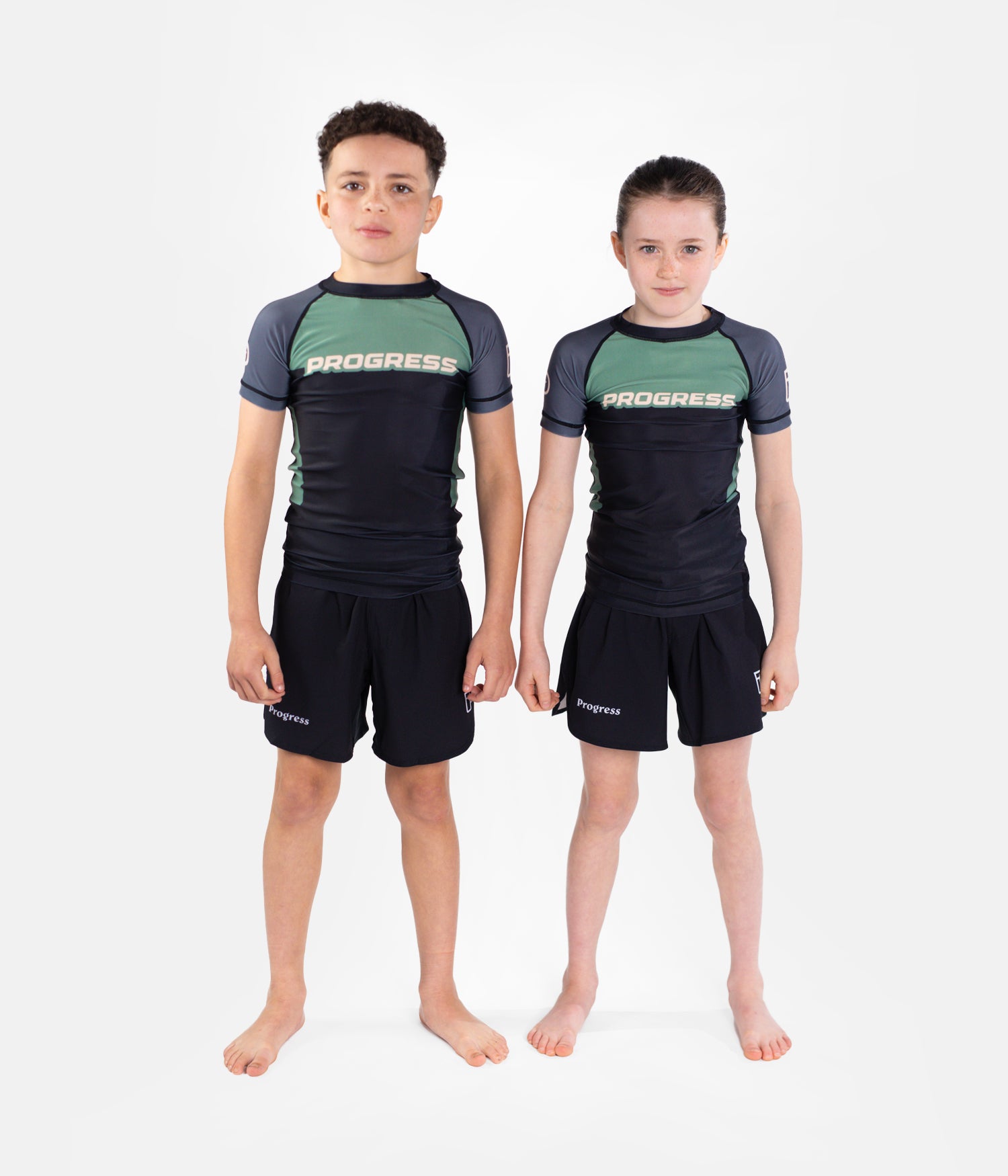 Kids Sugar Skull Rashguard - Green