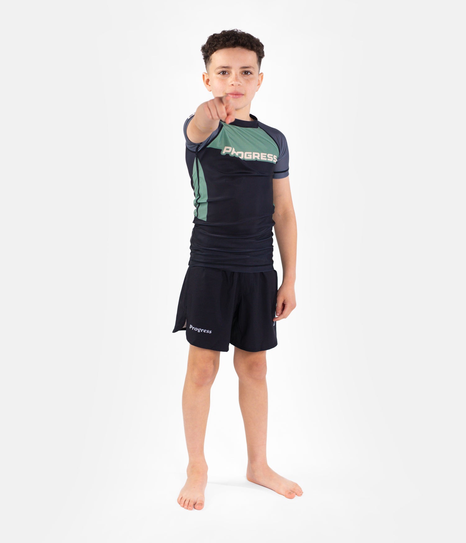 Kids Sugar Skull Rashguard - Green