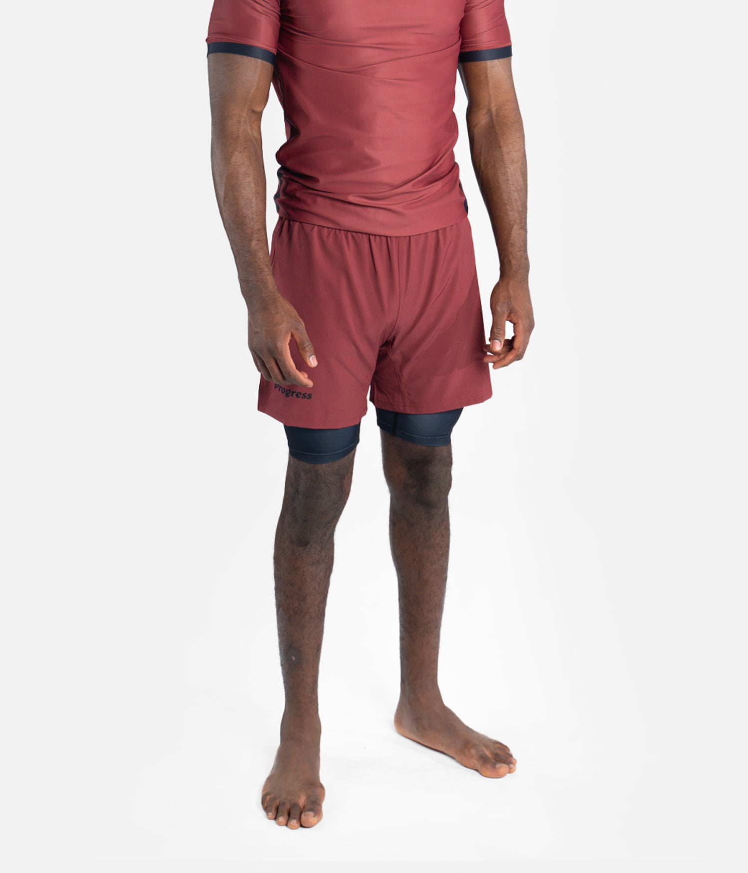 Academy + Maroon & Black Hybrid Shorts