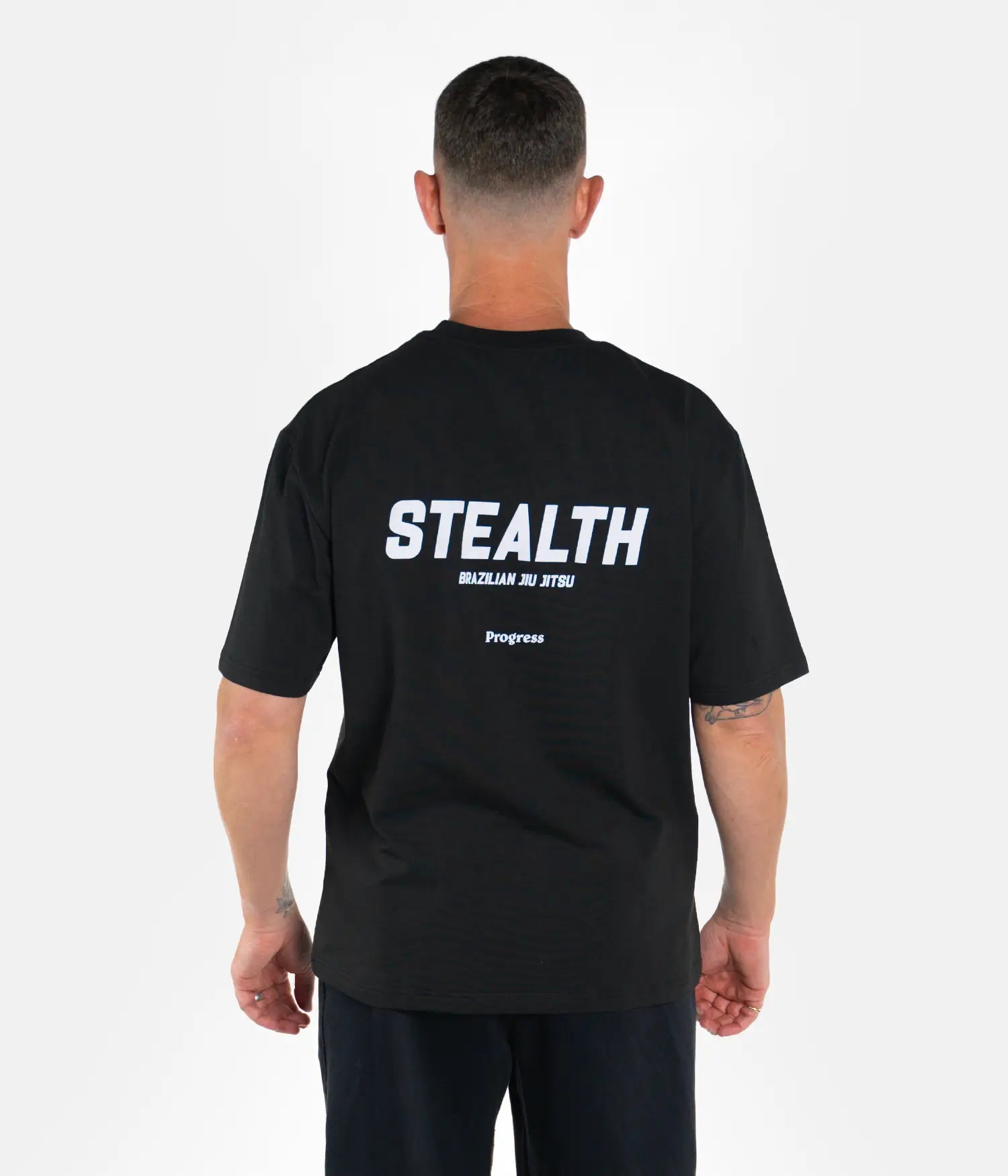 【BLACK】Gradation tee L/S Stealth Oversized Tee- Black | Progress Jiu Jitsu – Progress Jiu